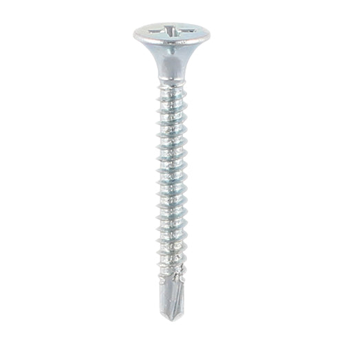 Self Drilling Drywall Timber Stud Plasterboard Screws 3.5 x 32mm (6 x 1 1/4in) - PH - Bugle - Zinc - Bag of 320