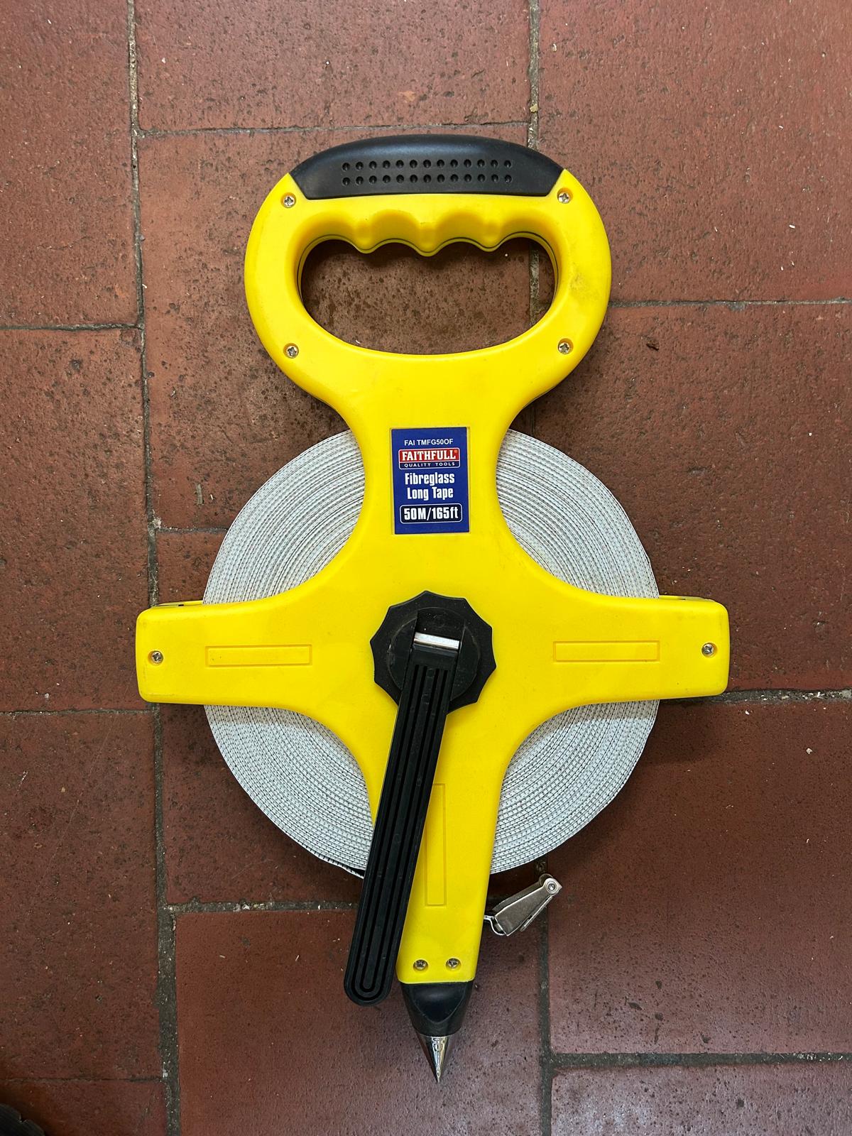 Faithfull 50m / 165ft Open Frame Fibreglass Long Tape Measure