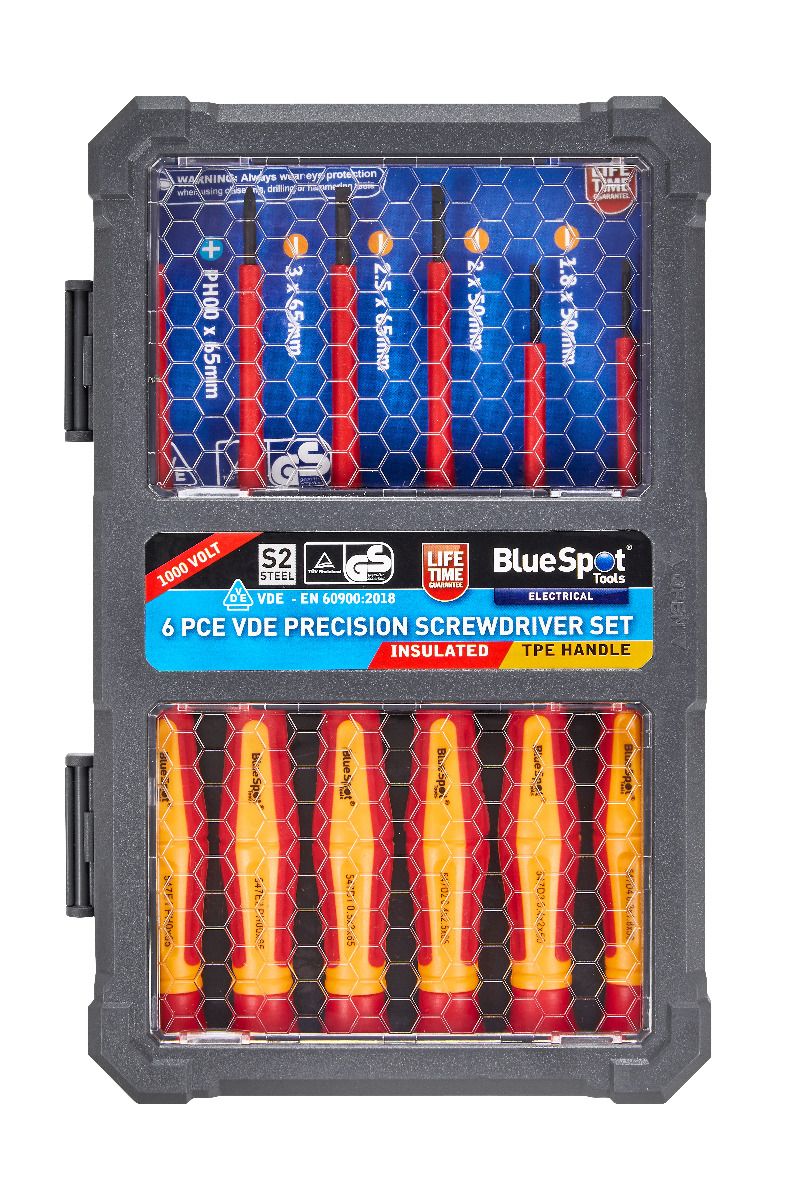 Bluespot 6 Piece Precision VDE Screwdriver Set (12628)