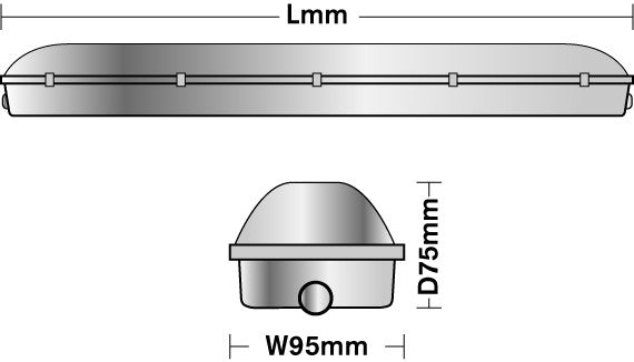 LED Bastion Site 25W 110V 1500mm Non Corrosive Fitting (LOCAL PICKUP/DELIVERY ONLY)