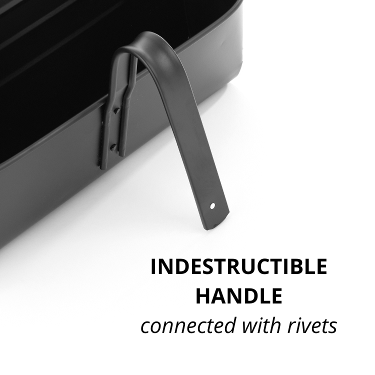 Buffalo Metal Hooded Dustpan Black (1601-BL)