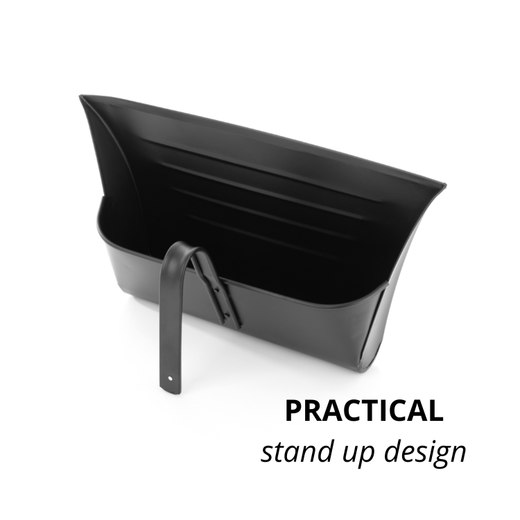 Buffalo Metal Hooded Dustpan Black (1601-BL)