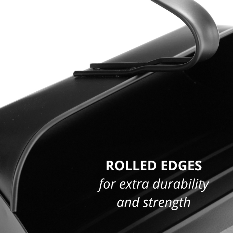 Buffalo Metal Hooded Dustpan Black (1601-BL)