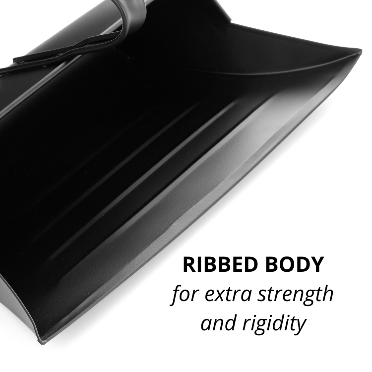 Buffalo Metal Hooded Dustpan Black (1601-BL)