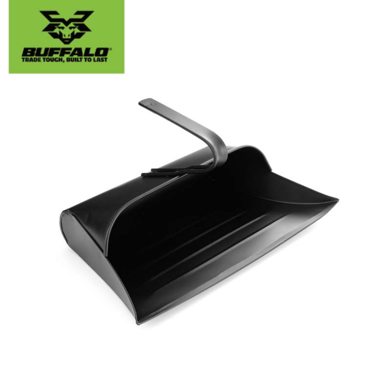 Buffalo Metal Hooded Dustpan Black (1601-BL)