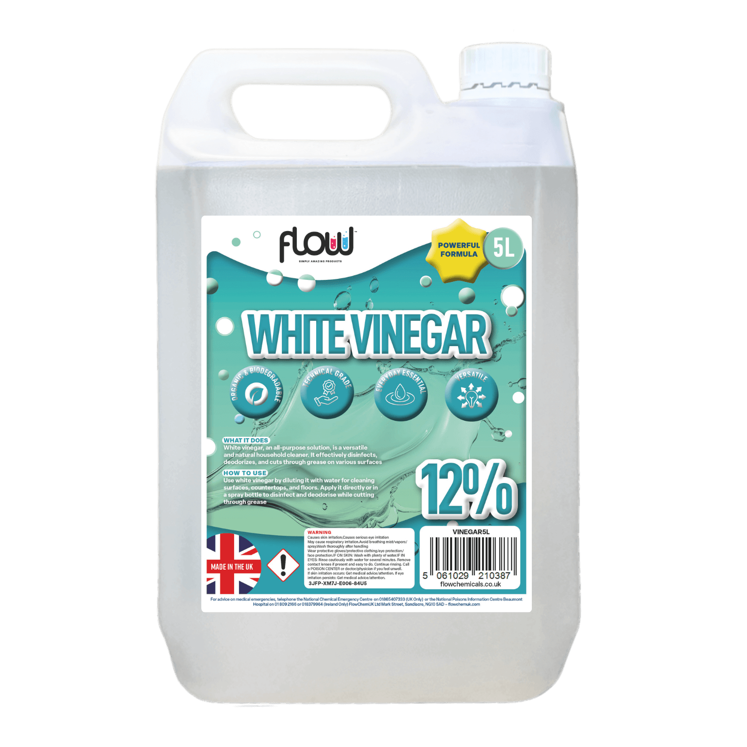 Flow White Vinegar 5L 12% (VINEGARG5L)