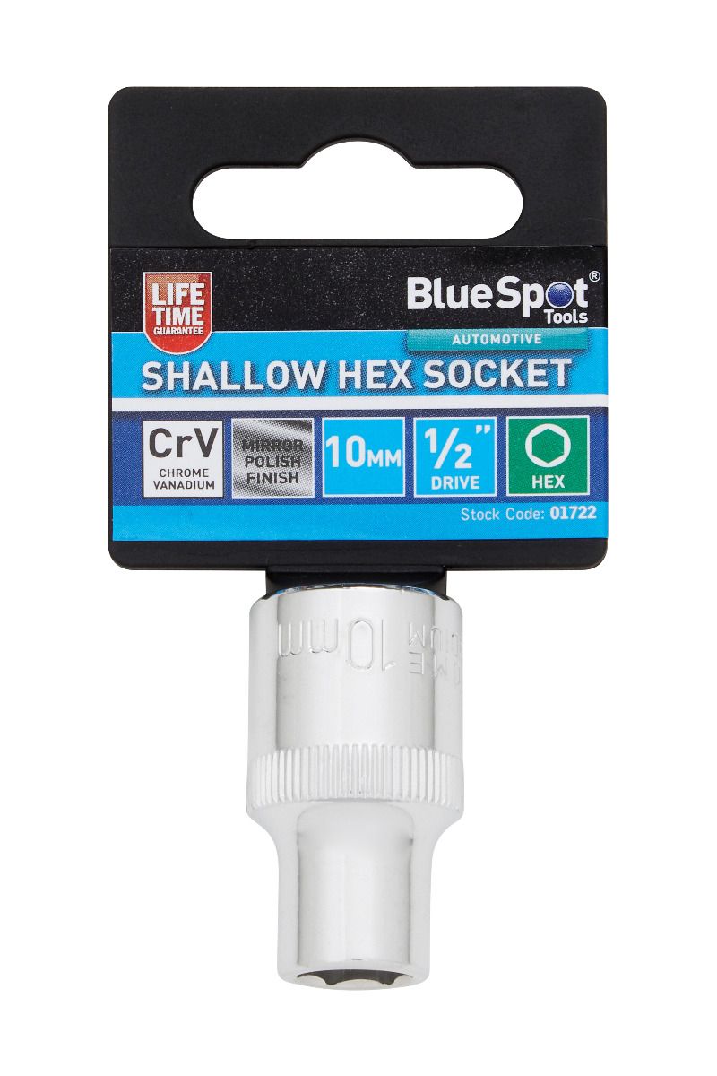 Bluespot 10mm Shallow Hex Socket (01722)