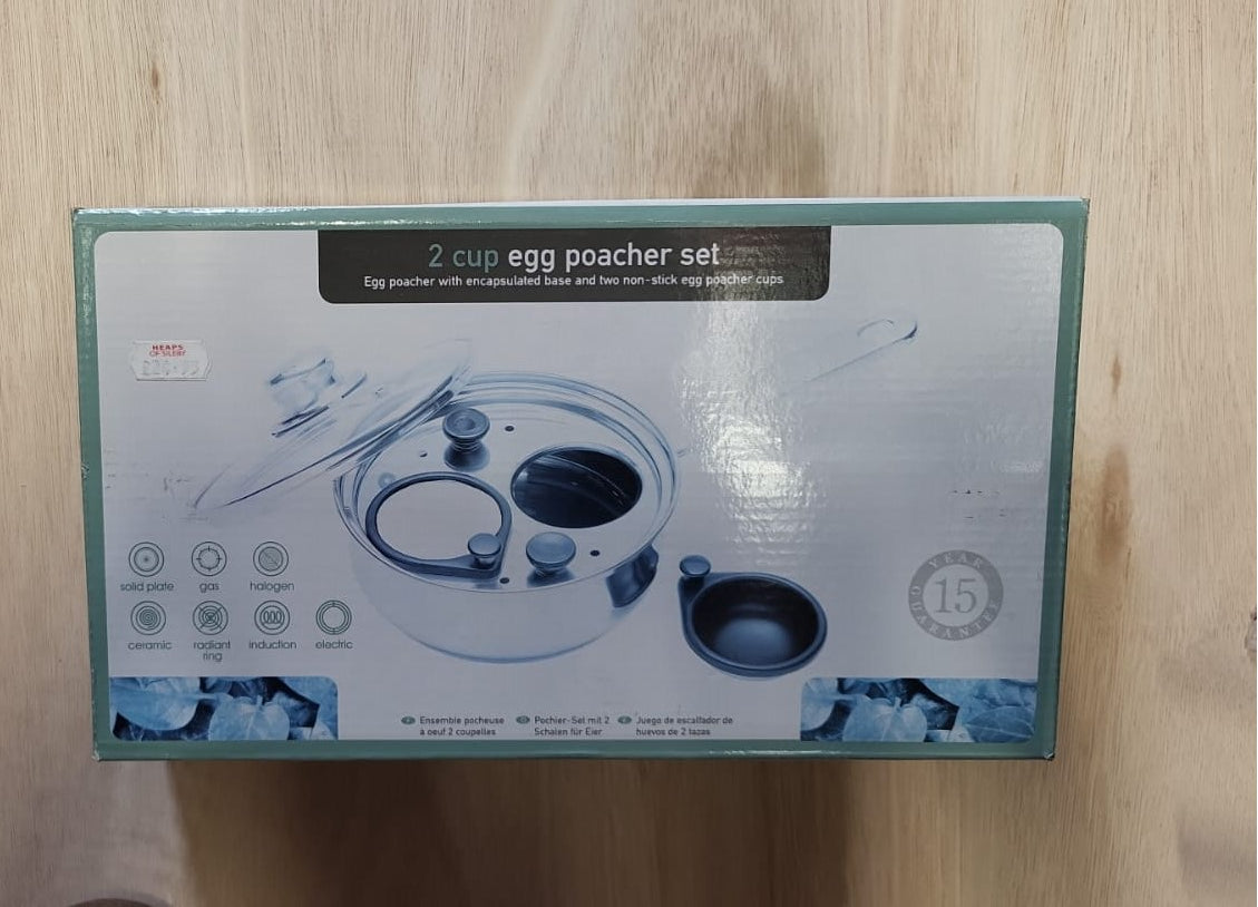 KitchenCraft Stainless Steel 16cm Two Hole Egg Poacher (KCCVPOACH2)