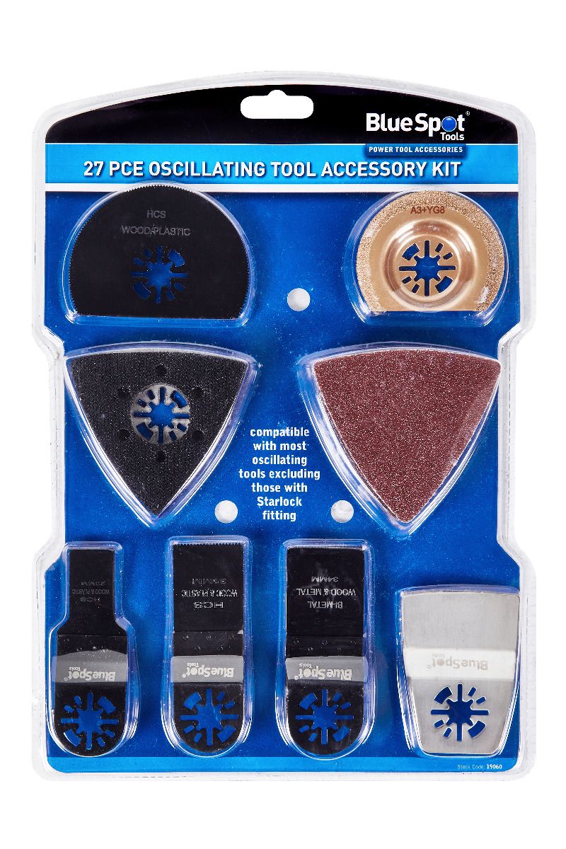 BlueSpot 27-Piece Oscillating Tool Accessory Kit (19060)