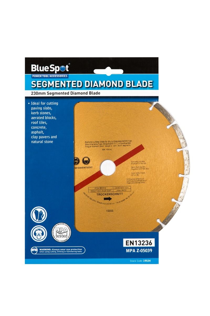 BlueSpot Segmented Diamond Blade 230mm (9in) (19534)