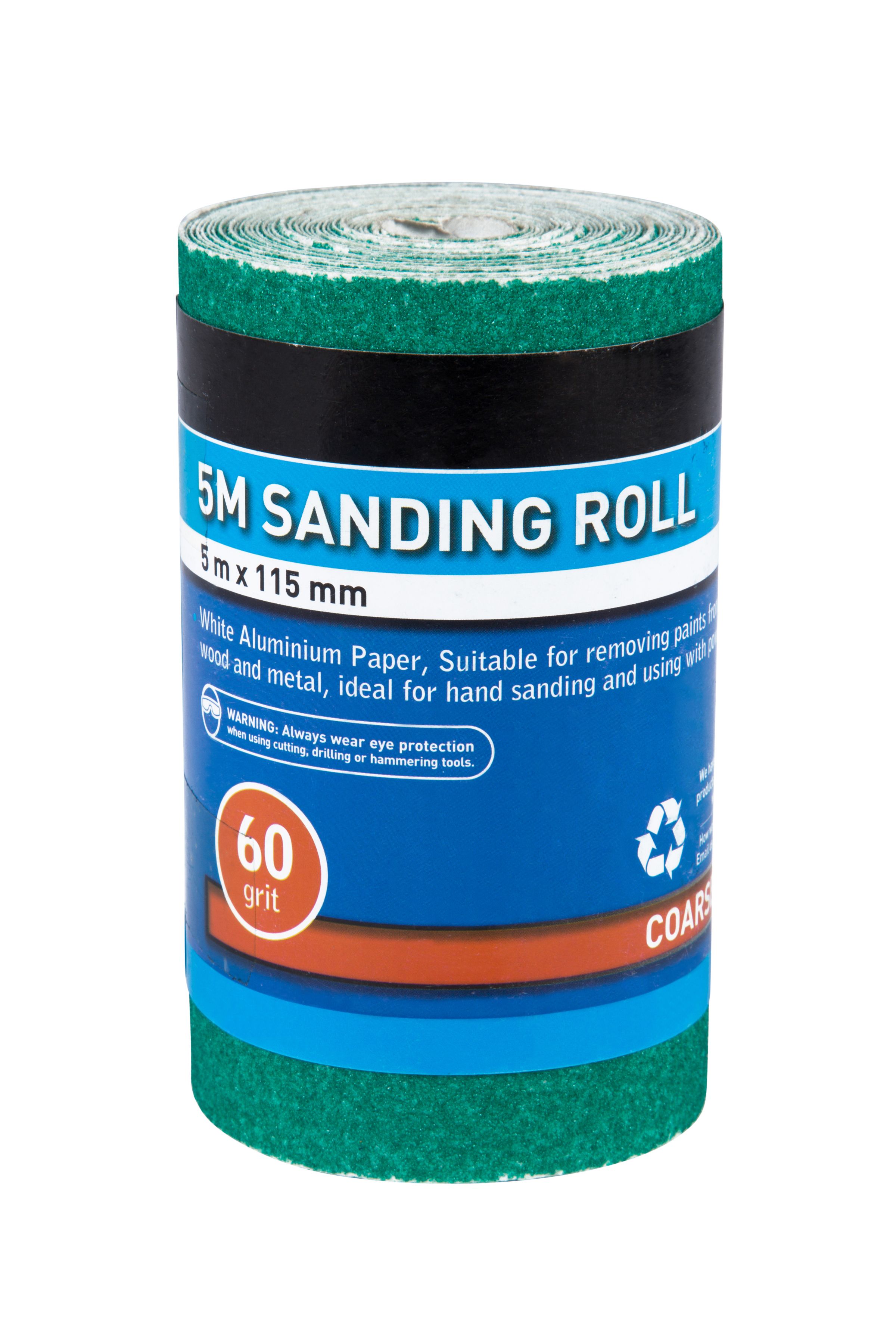 BlueSpot 5m 115mm Sanding Roll - 60 Grit (19857)