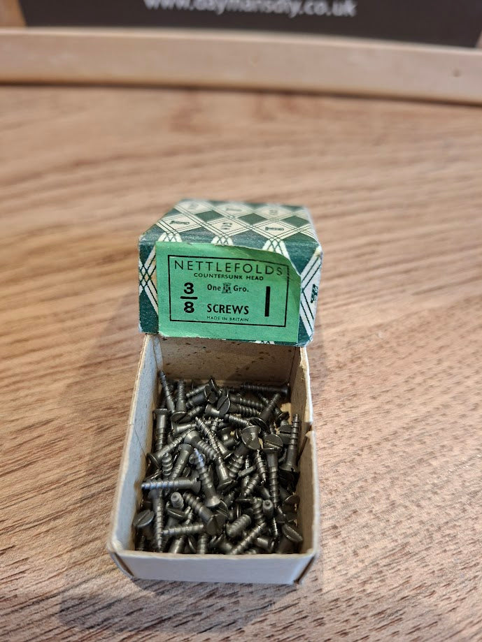 Vintage Nettlefolds 1 x 3/8 Slotted Steel CSK Screws