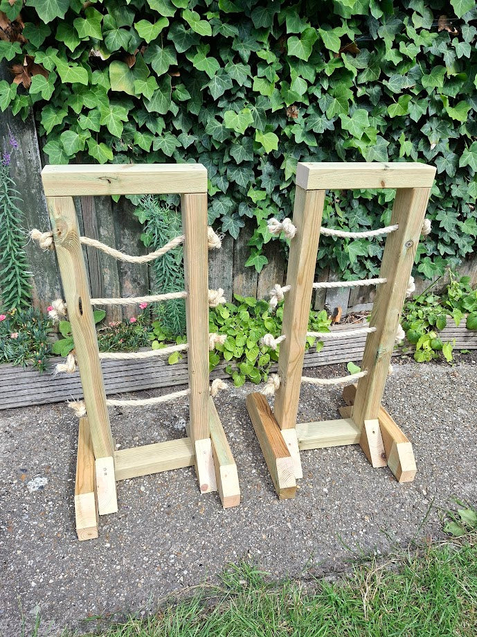 Handmade Wooden Channelling / Gutter Play Stands