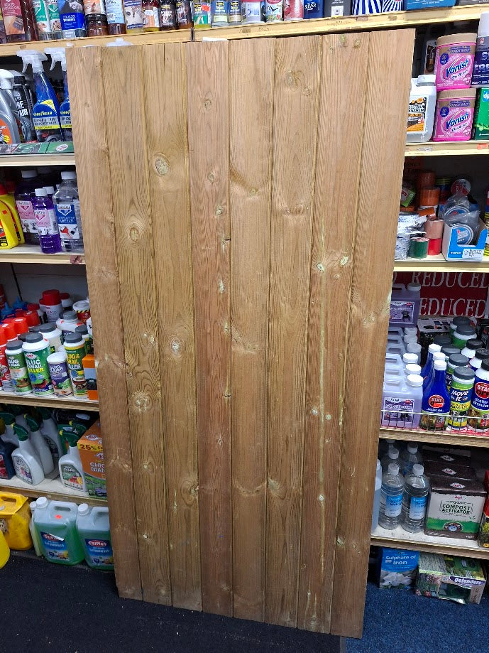 Handmade Wooden Tanalised Tongue & Groove Gate 89cm x 182.5cm