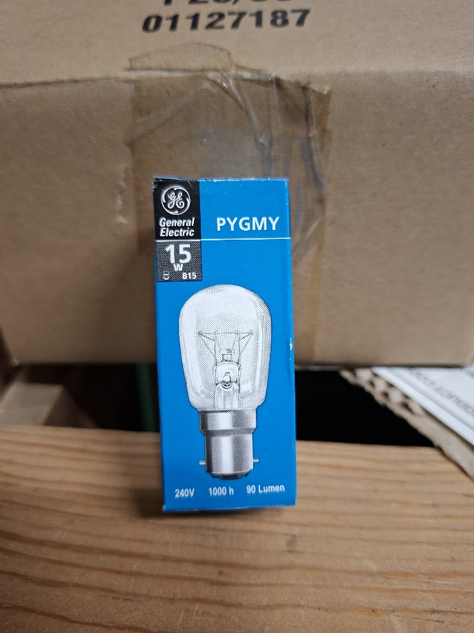 GE 15W SBC (B15d) Pygmy Lamp Bulb Warm White