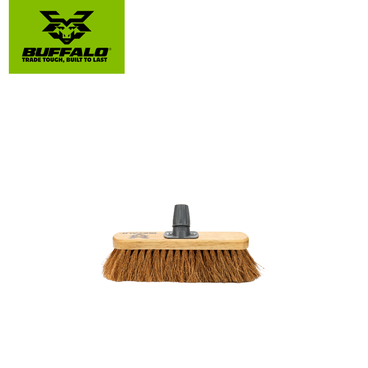 Buffalo 12in (30cm) Soft Coco Sweeper Broom With Handle (2391)