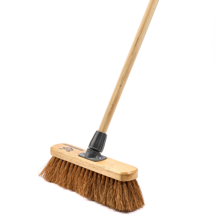 Buffalo 12in (30cm) Soft Coco Sweeper Broom With Handle (2391)
