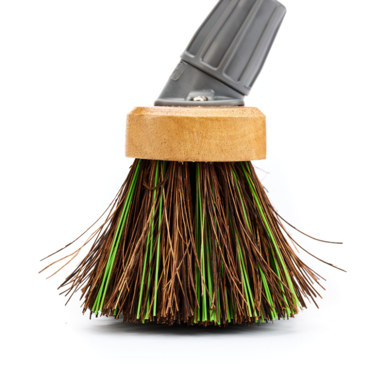 Buffalo Stiff Bassine Mix Sweeper Broom Head With Handle 12in (300mm) (2392)