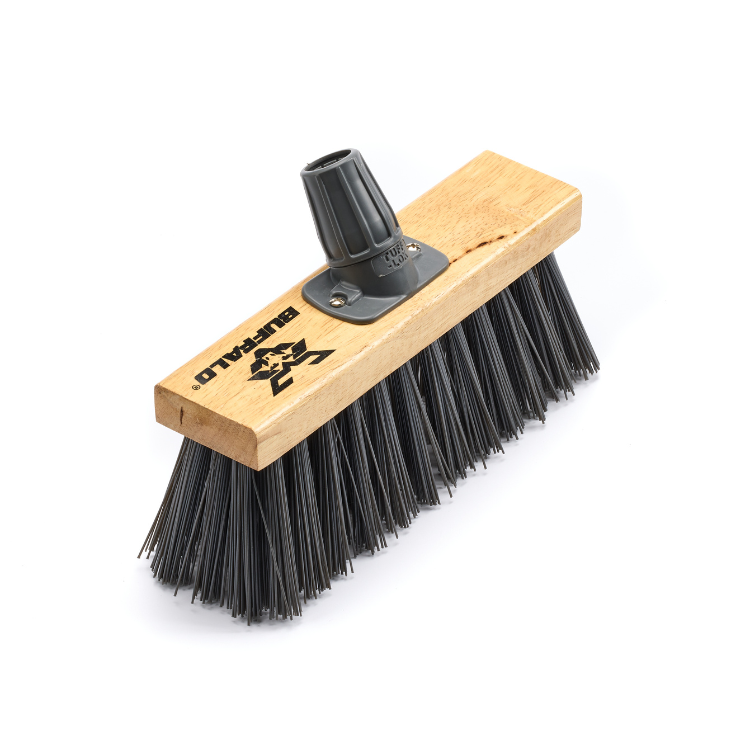 Buffalo 10.5in Stiff PVC Scavenger Broom Head With Handle (2395)
