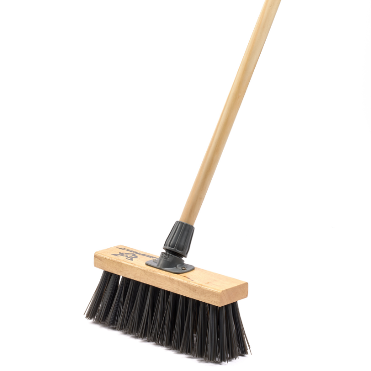 Buffalo 10.5in Stiff PVC Scavenger Broom Head With Handle (2395)