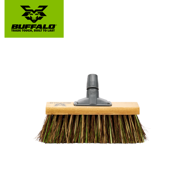 Buffalo 13in Stiff Bassine Mix Scavenger Broom Head With Handle (2398)