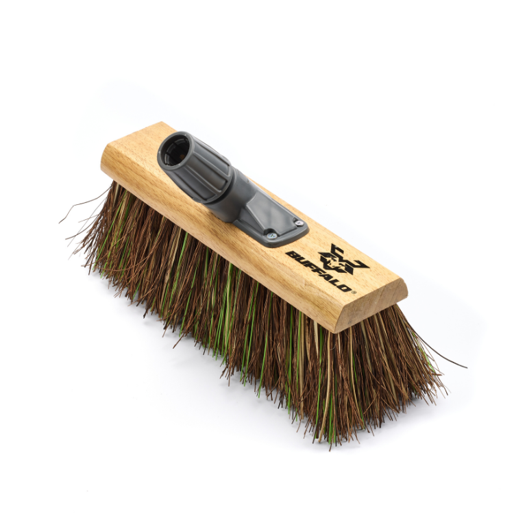 Buffalo 13in Stiff Bassine Mix Scavenger Broom Head With Handle (2398)