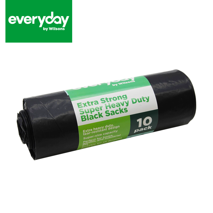 Extra Strong Super Heavy Duty Black Sacks 90L - Pack of 10 (2421)