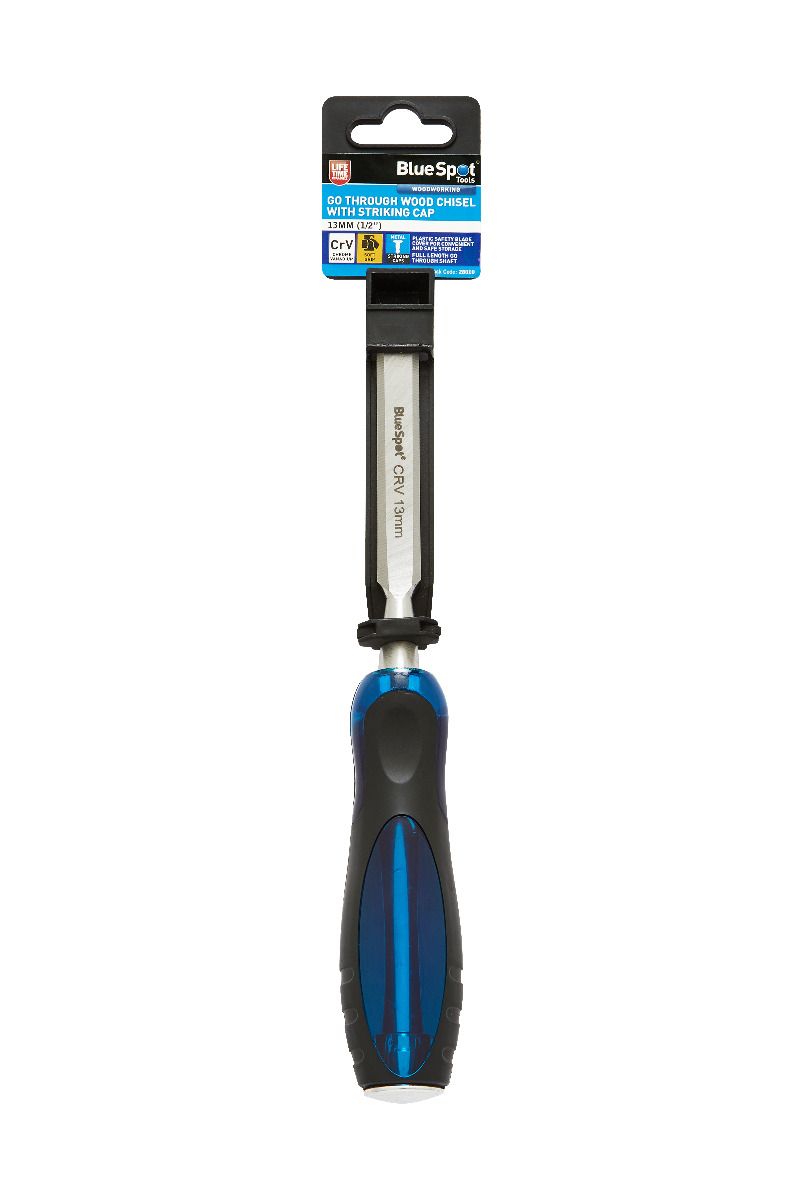 Blue Spot Tools 13mm (1/2in) Go Through Wood Chisel With Striking Cap (28010)