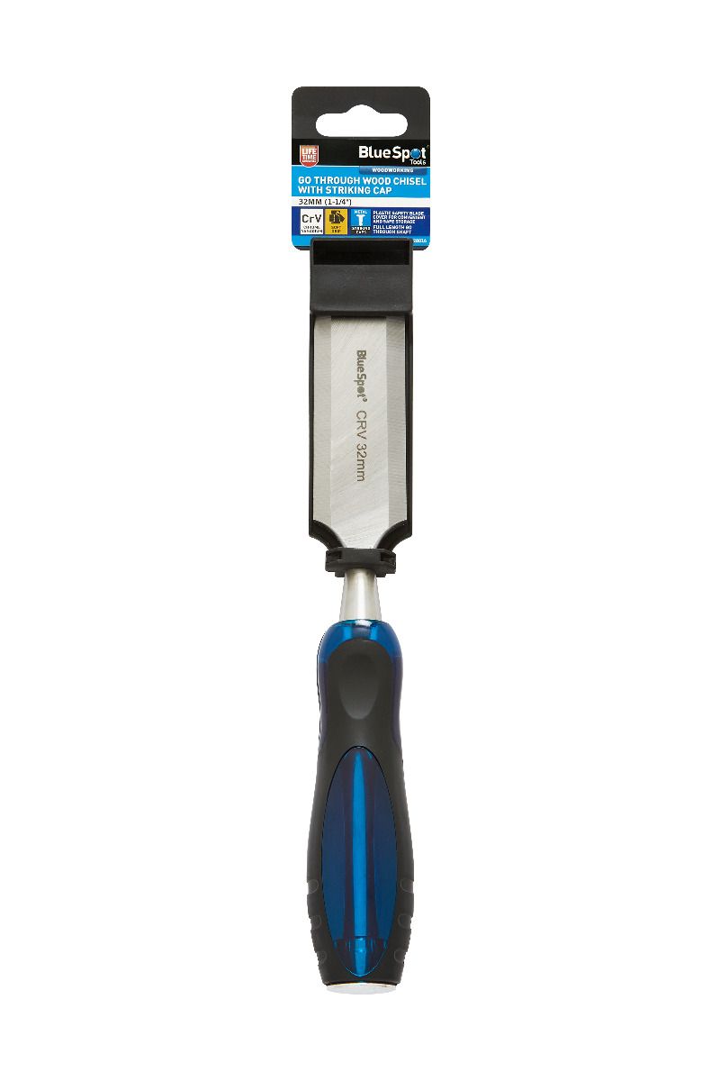 Blue Spot Tools 32mm (1 1/4in) Go Through Wood Chisel With Striking Cap (28016)