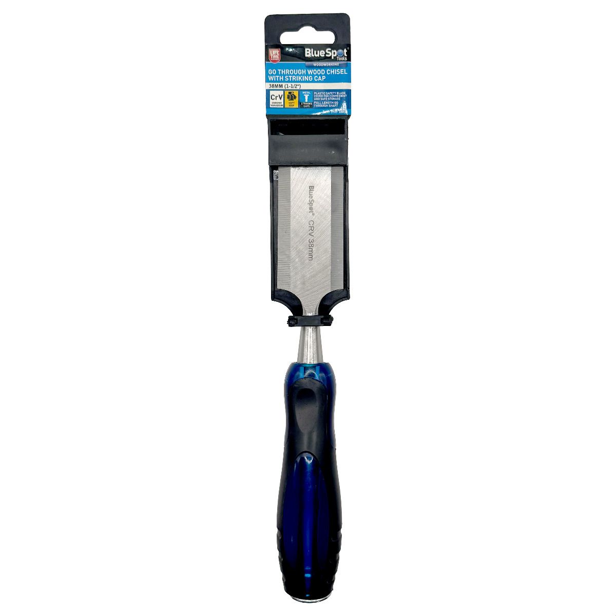 Blue Spot Tools 38mm (1 1/2in) Go Through Wood Chisel With Striking Cap (28018)