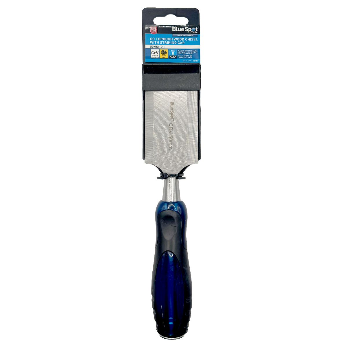 Blue Spot Tools 50mm (2in) Go Through Wood Chisel With Striking Cap (28020)