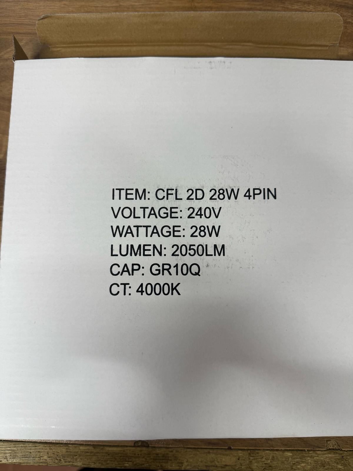 4 Pin 2D Tube Light - 28W - GR10Q