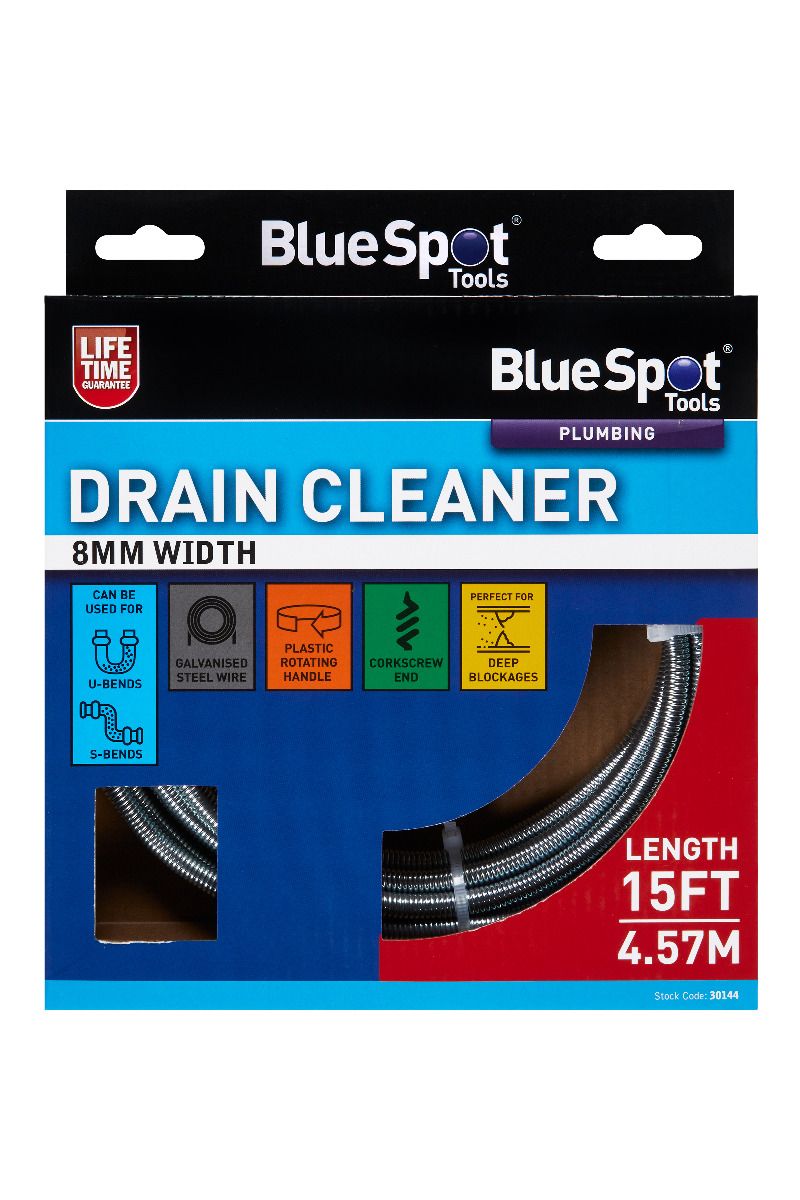 Bluespot Flexible Drain Cleaner 8mm x 15ft (4.57m) (30144)