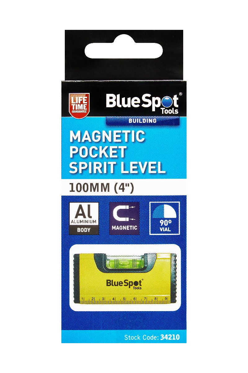 Bluespot Magnetic Pocket Spirit Level 100mm (4in) (34210)