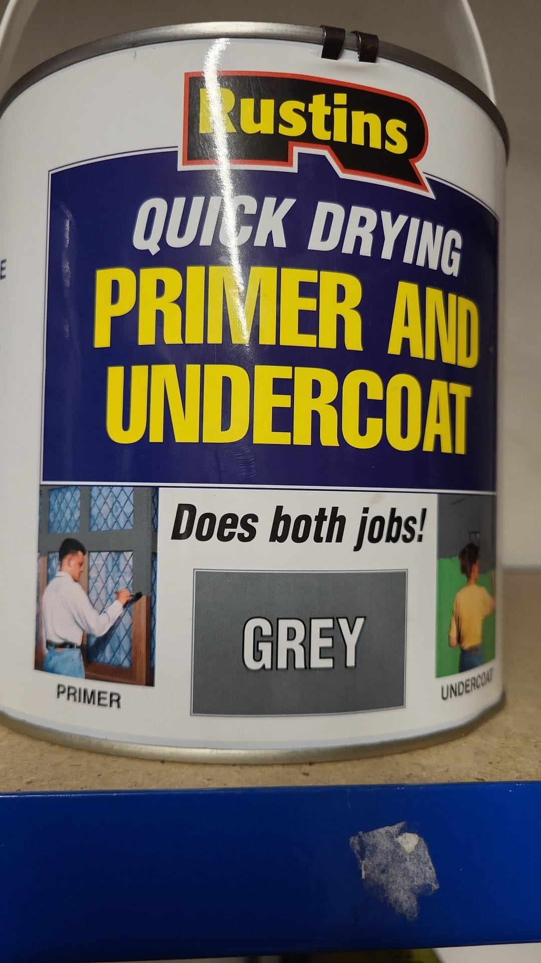 Rustins Quick Drying Primer & Undercoat 2.5L Grey (Dented tin)