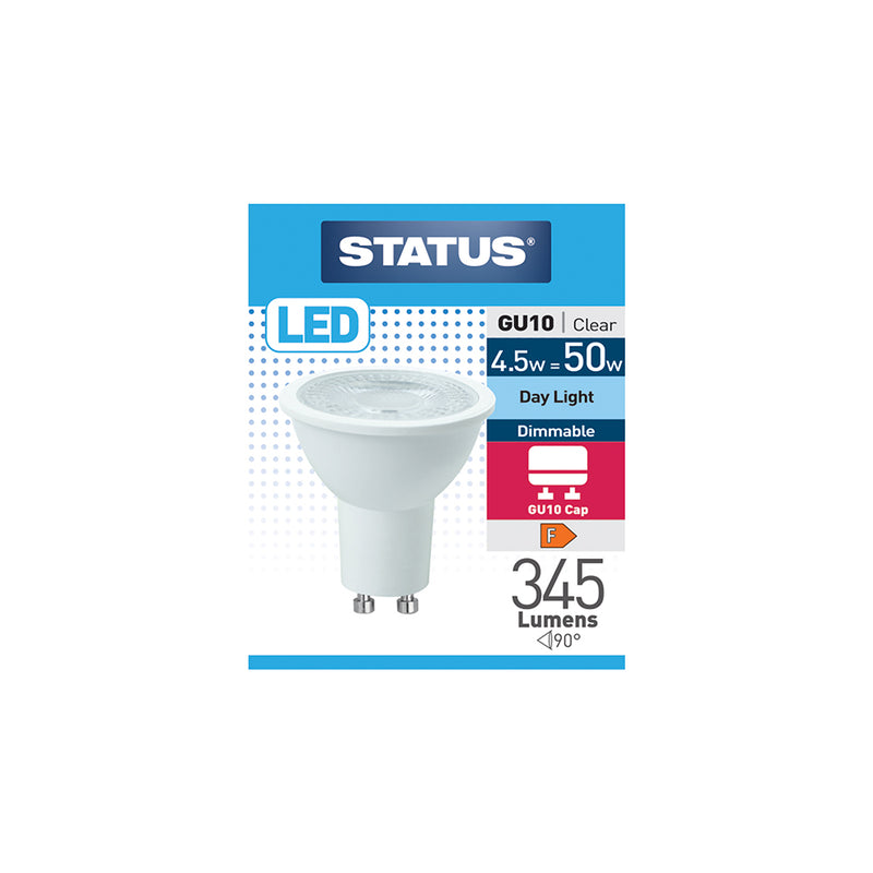 Status LED Dimmable GU10 Light Bulb - 4.5w = 50w - Day Light