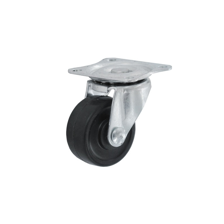 Smiths Ironmongery Swivel Castor Rubber Wheel 40mm (1 1/2in)