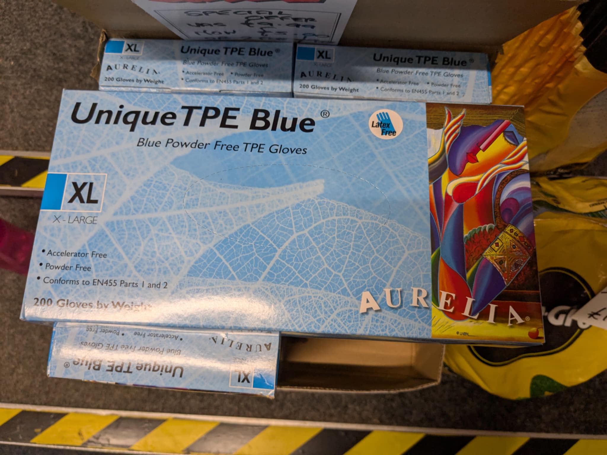 Aurelia Blue TPE Gloves XL 200 Box