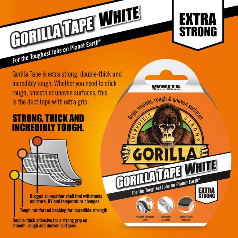 Gorilla Tape® 48mm x 10m White