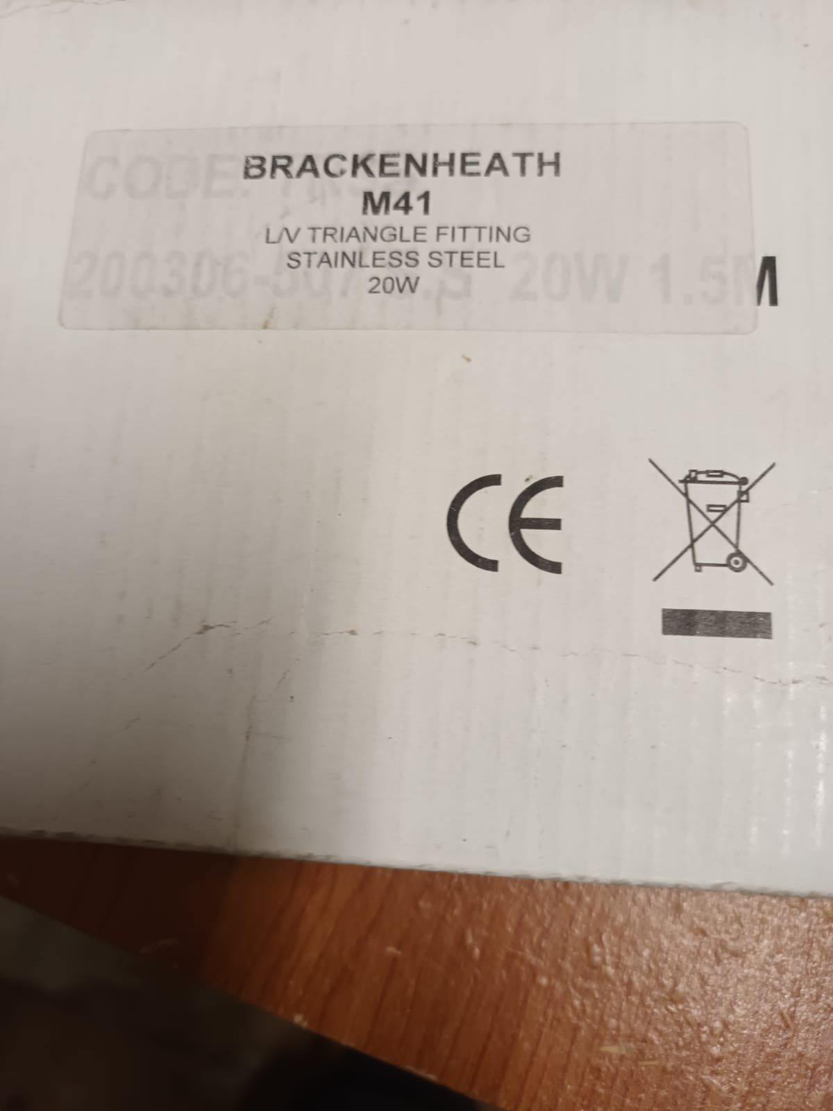 Brackenheath Stainless Steel Triangle Light Fitting 20W