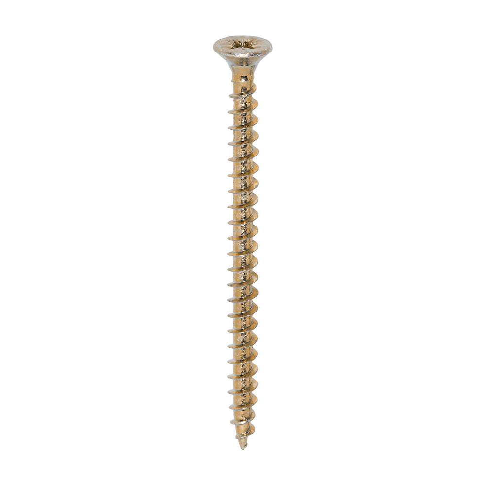 Solo Chipboard & Woodscrews 5.0 x 70 (10 x 2 3/4in) - PZ - Double Countersunk - Yellow Passivated