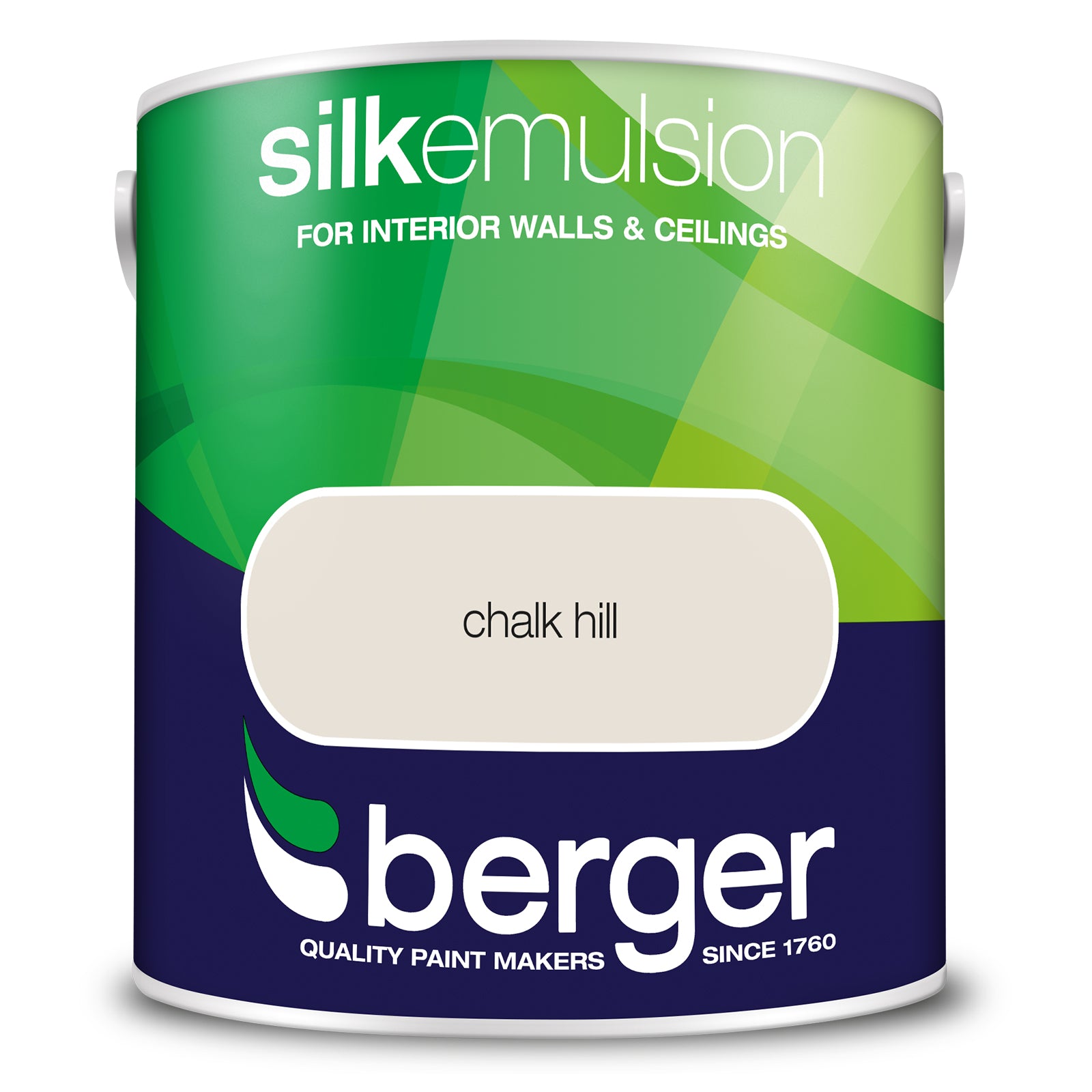 Berger Coloured Silk Emulsion Chalk Hill 2.5L (2 Tubs For £35)