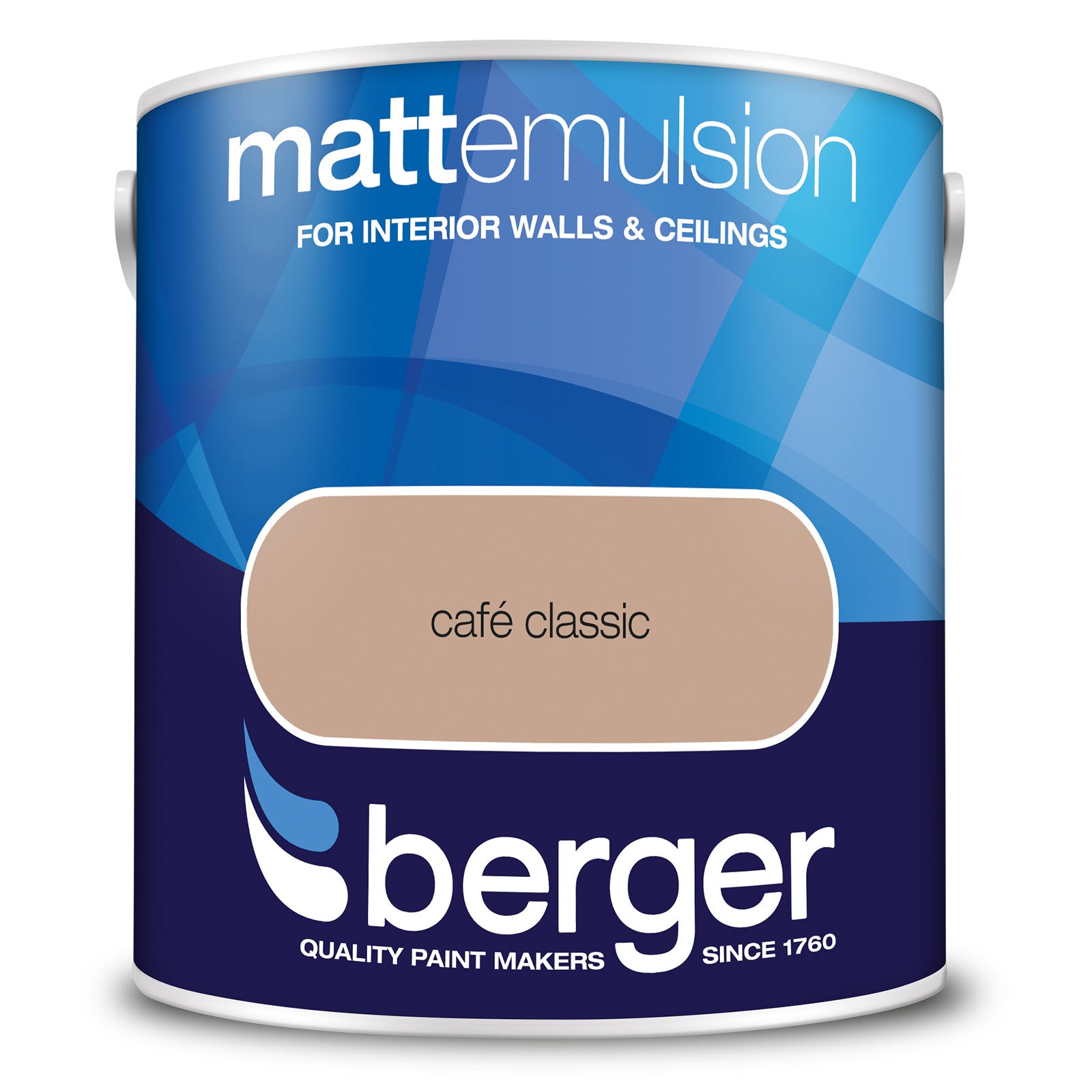Berger Coloured Matt Emulsion Cafe Classic 2.5L (2 Tubs For £35)