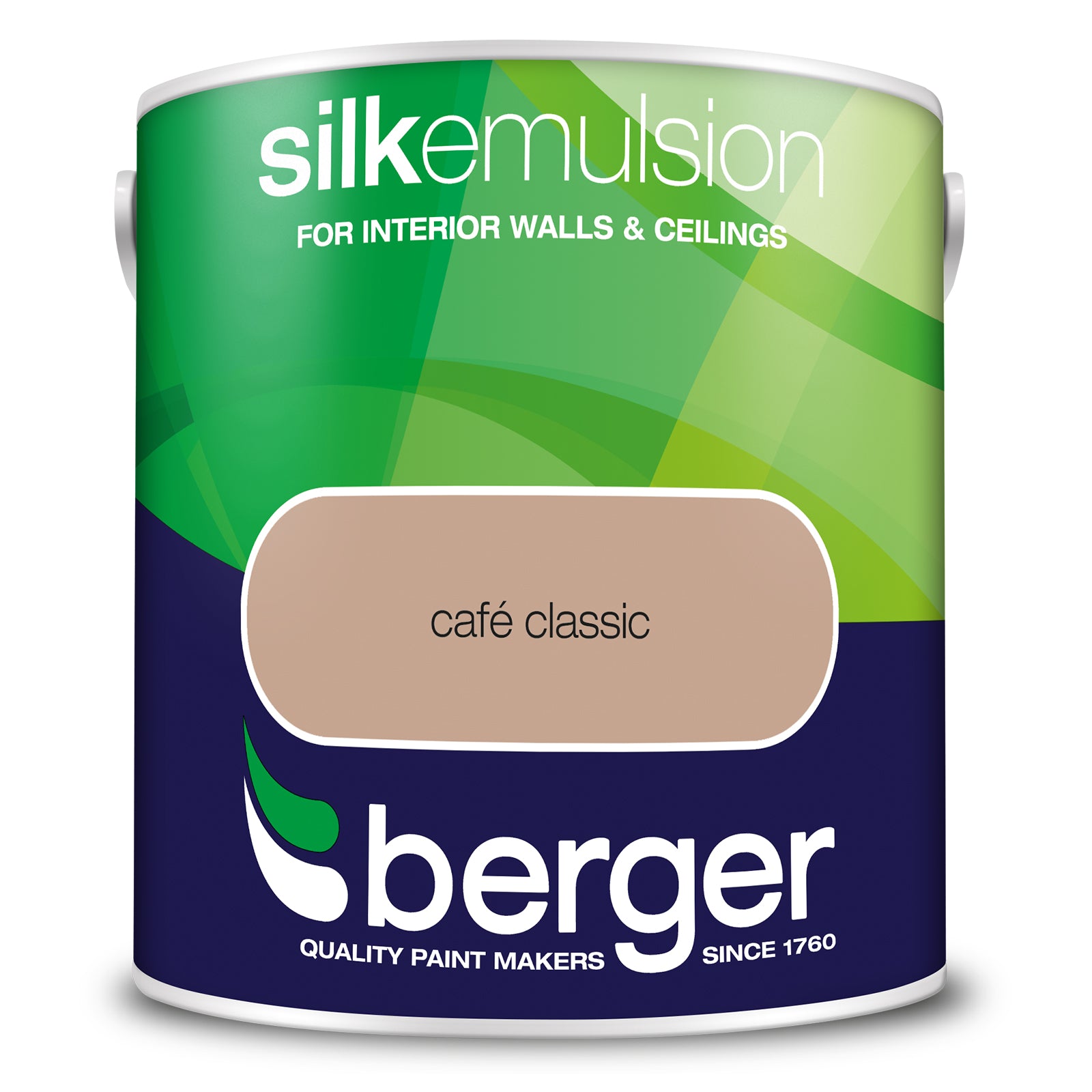 Berger Coloured Silk Emulsion Cafe Classic 2.5L (2 Tubs For £35)