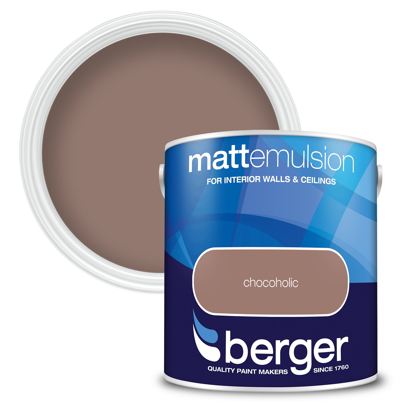 Berger Coloured Matt Emulsion Chocoholic 2.5L (2 Tubs For £35)