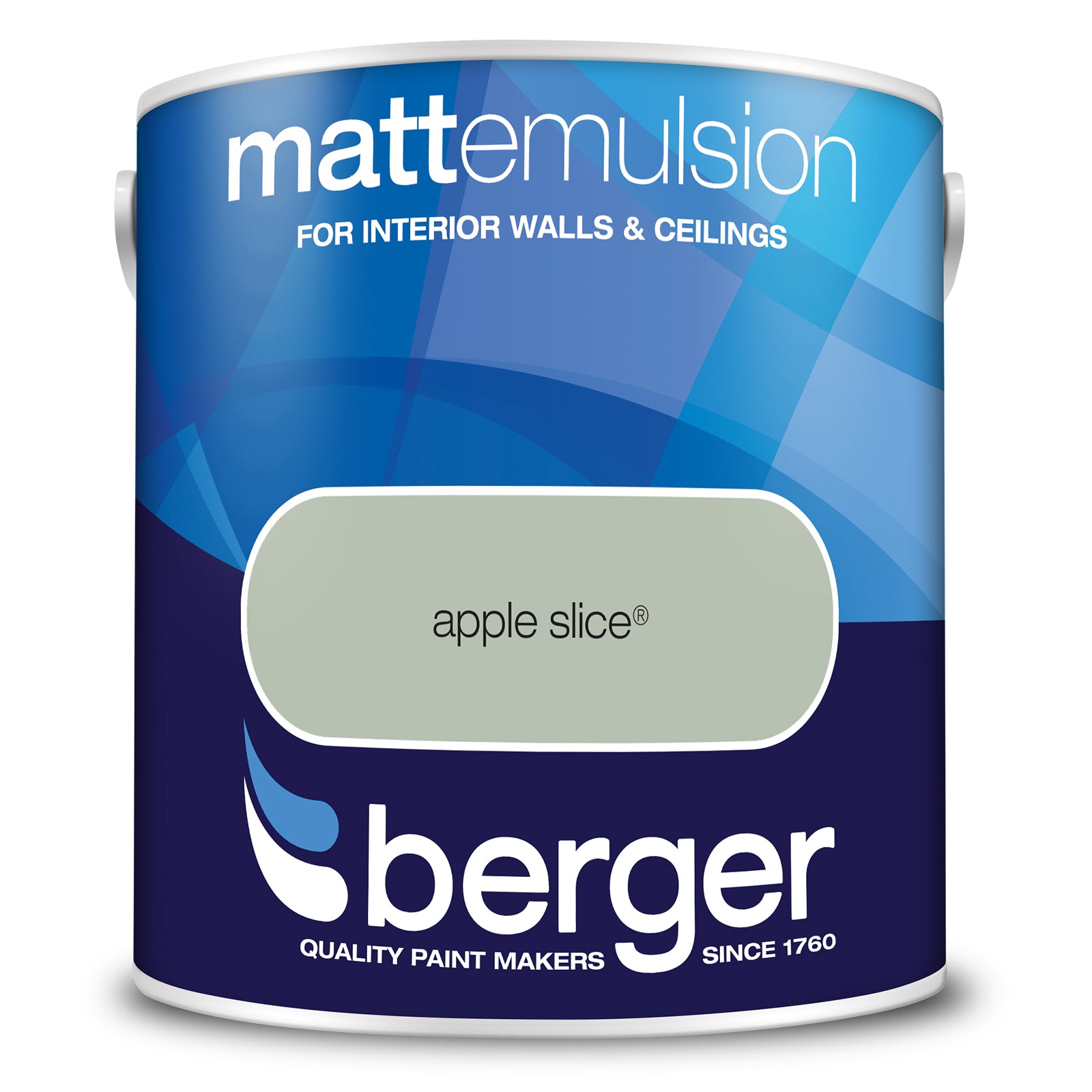 Berger Coloured Matt Emulsion Apple Slice 2.5L (2 Tubs For £35)