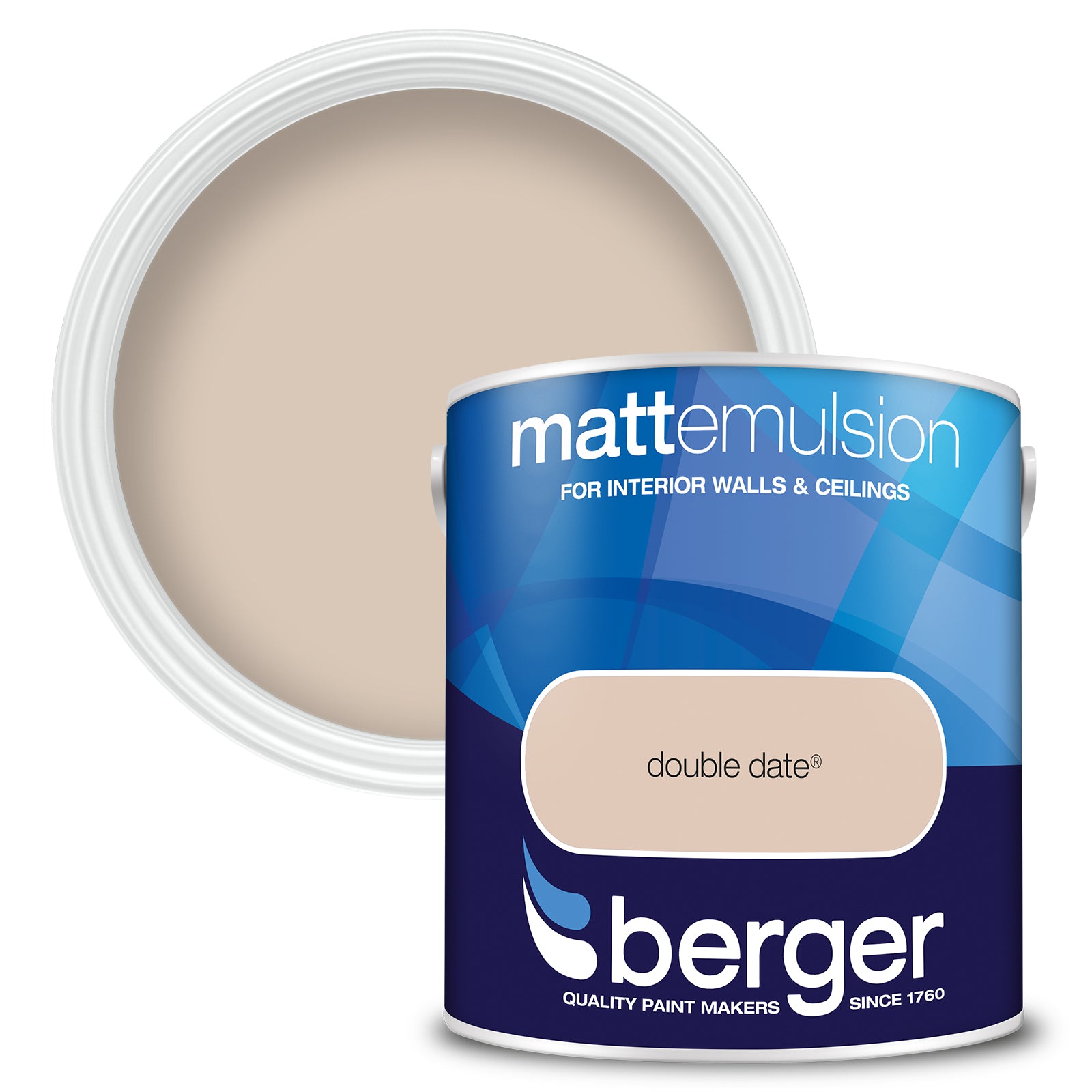 Berger Coloured Matt Emulsion Double Date 2.5L (2 Tubs For £35)