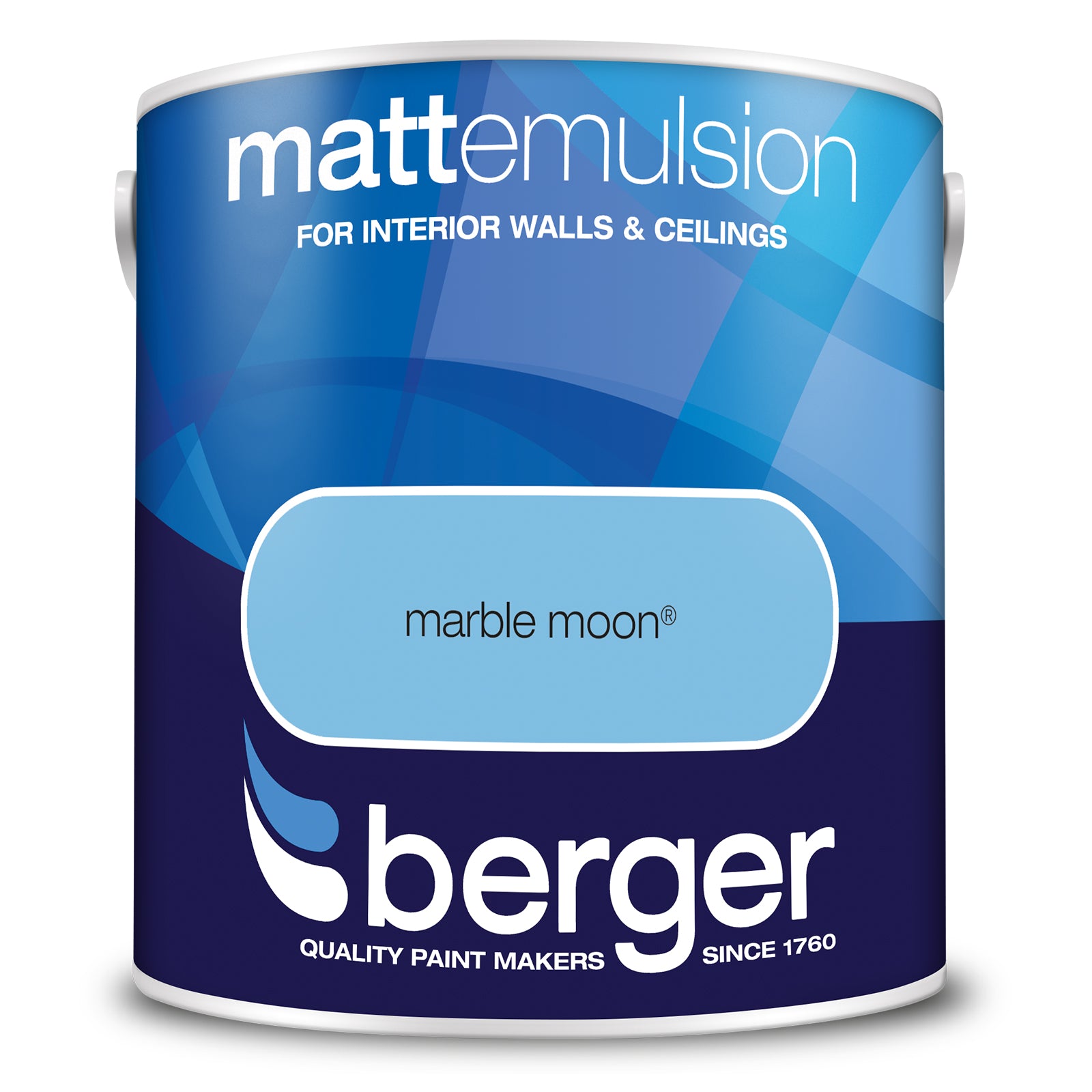 Berger Coloured Matt Emulsion Marble Moon 2.5L (2 Tubs For £35)