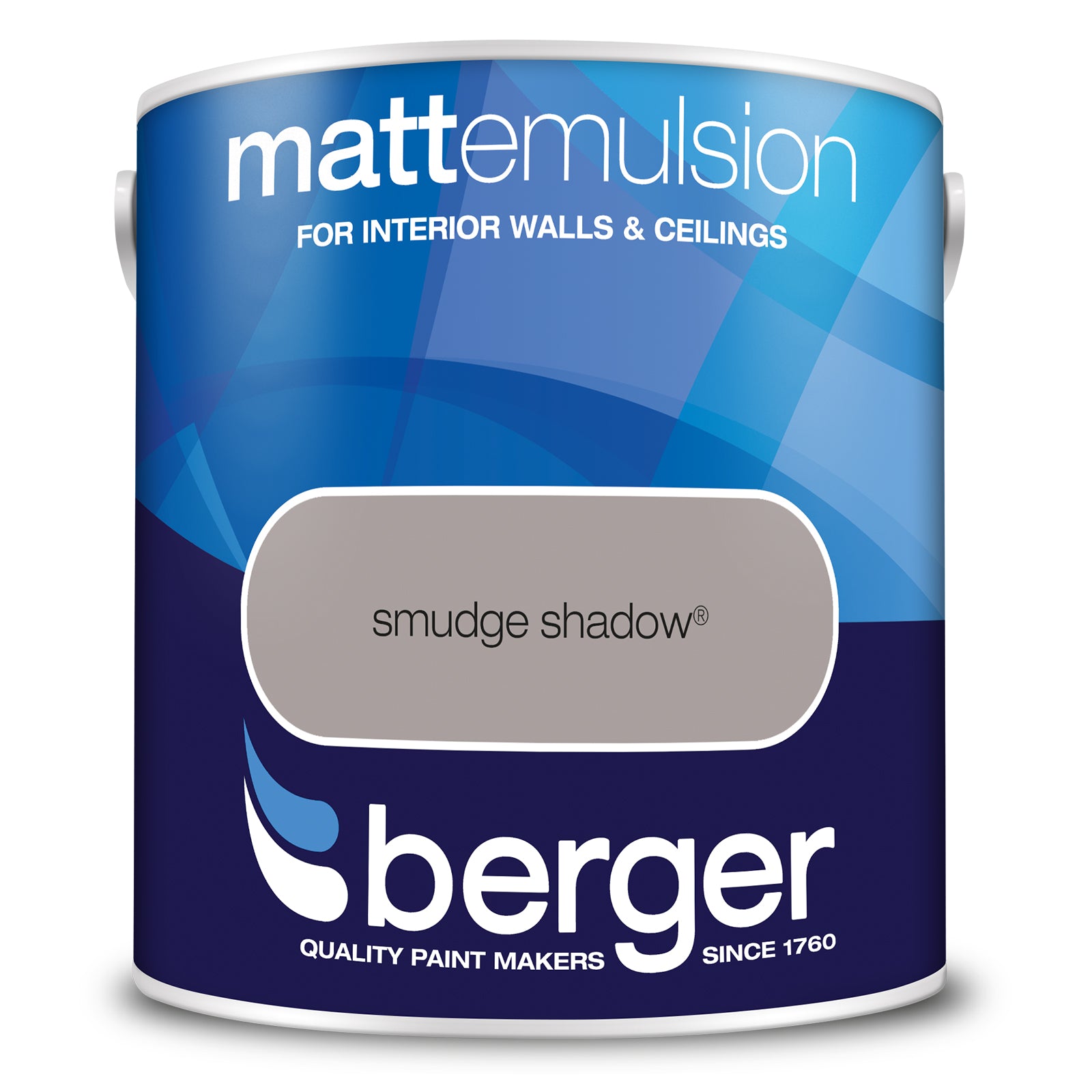 Berger Coloured Matt Emulsion Smudge Shadow 2.5L (2 Tubs For £35)