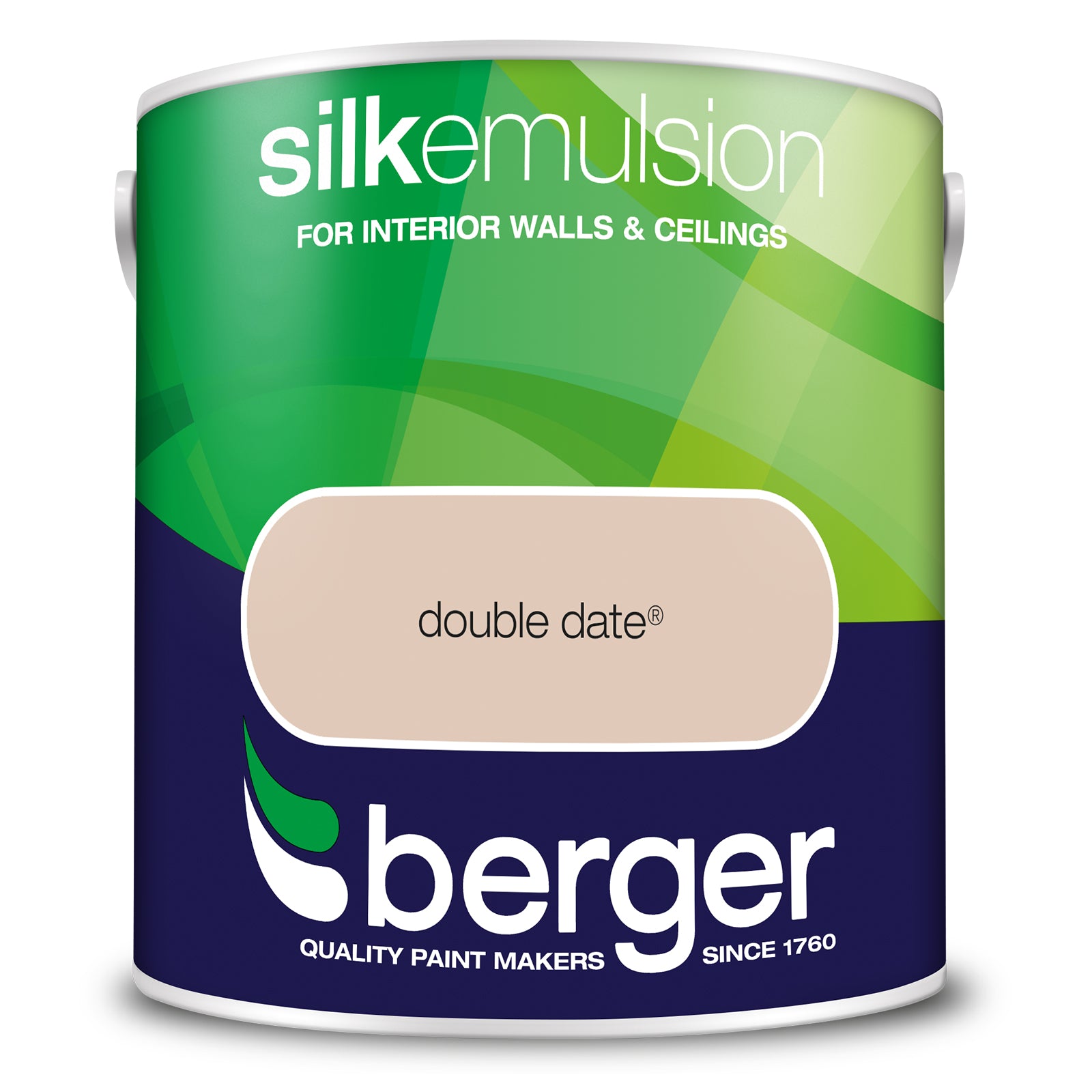 Berger Coloured Silk Emulsion Double Date 2.5L (2 Tubs For £35)